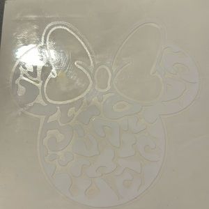 White Minnie cheetah print